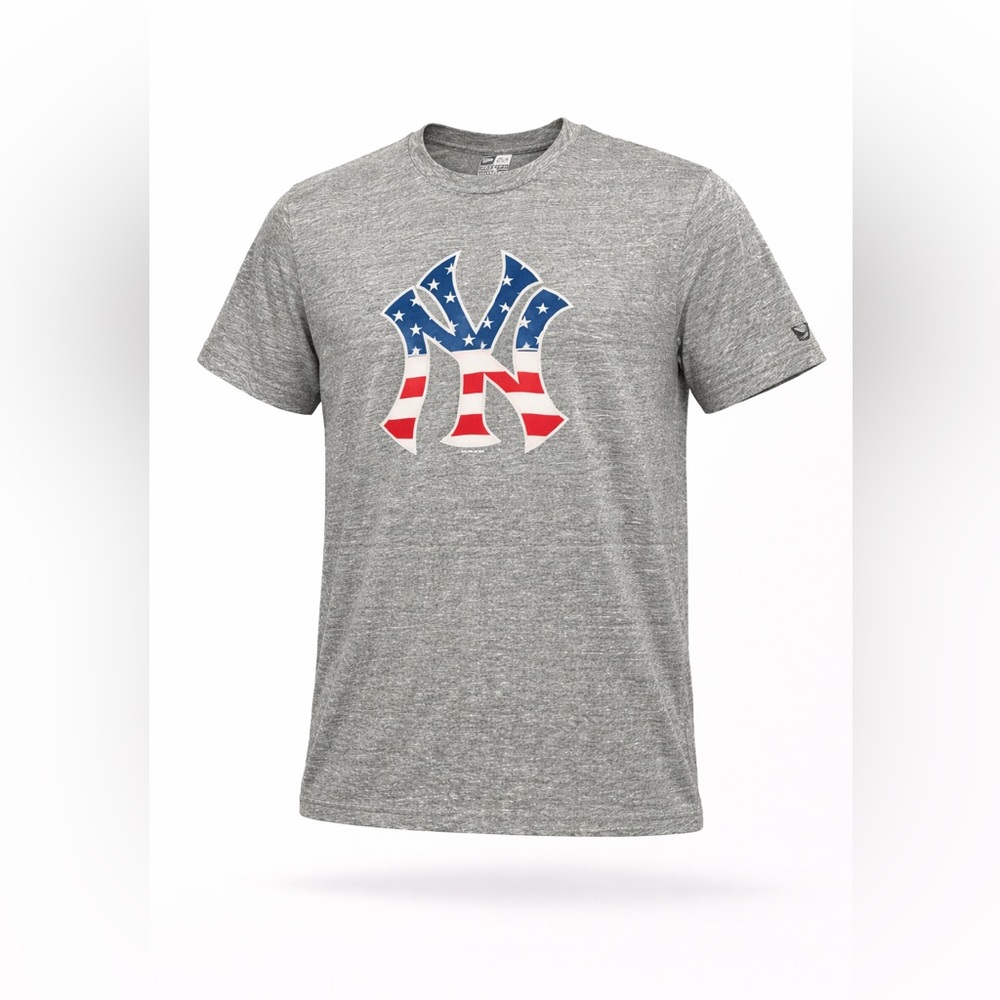 New Era New York Yankees Stars & Stripes Logo T-Shirt Dark Heather Gray Sz L​​